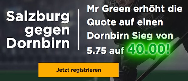 Mr Green boostet DEC gegen Salzburg auf Quote 40.00