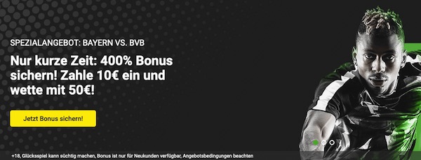 400 Prozent Eröffnungsangebot bei Unibet