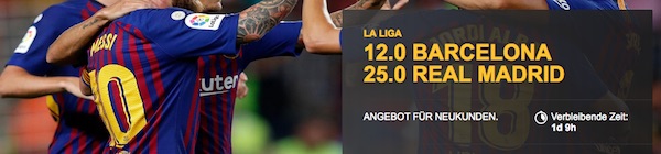 Betfair hebt Quoten auf Barcelona und Real