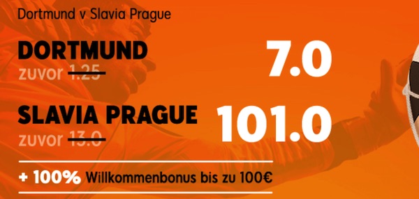 888sport: Mit Mega Quoten auf BVB-Slavia Prag wetten