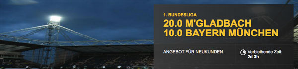 Top Quoten Gladbach gegen Bayern
