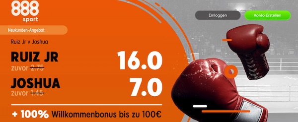 888sport: 16.0 auf Ruiz, 7.0 auf Joshua