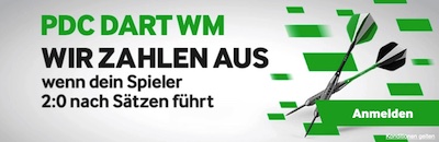 Darts WM 2022: Betway zahlt bei 2:0-Führung aus