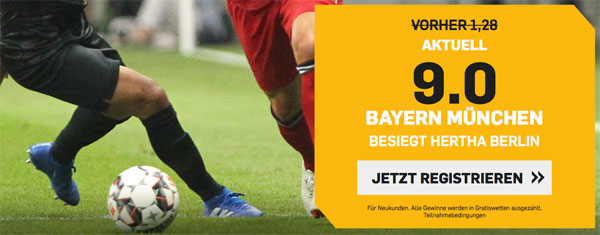 Hertha Bayern Wette Betfair Quotenboost