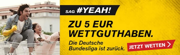 5€ Gratiswette von Interwetten für den Bundesliga-Rückrundenstart