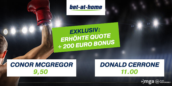 McGregor Cowboy Quoten erhöht Bet at home