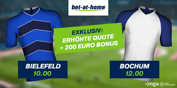Bet-at-home Mega Quoten: 10.0 auf Bielefeld, 12.0 auf Bochum