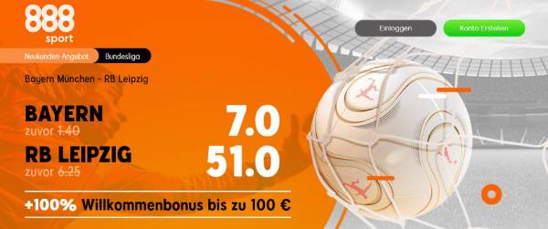 888sport Wette Bayern Leipzig Quotenboost