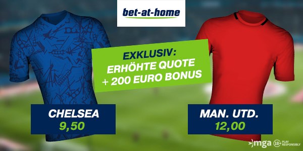 Quotenboost von Bet-at-home zu Chelsea gegen Manchester United