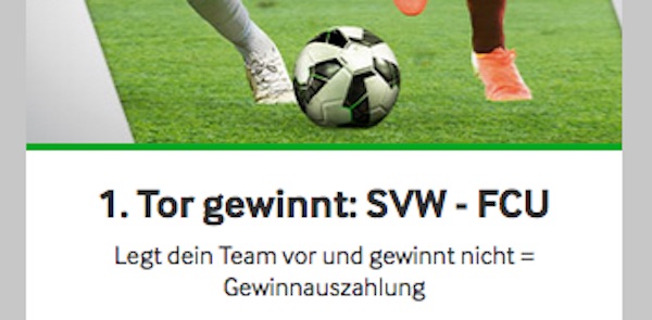 Betway mit 1. Tor gewinnt Aktion zu Werder gegen Union