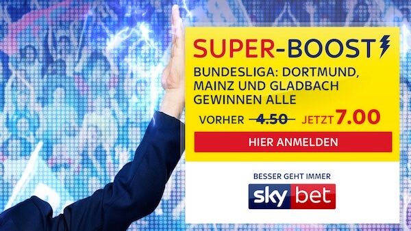 Sky Bet Super Boost auf Sieg von Dortmund, Gladbach und Mainz