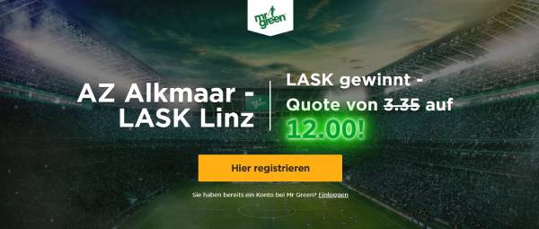 AZ Alkmaar LASK Linz Quotenboost Mr Green