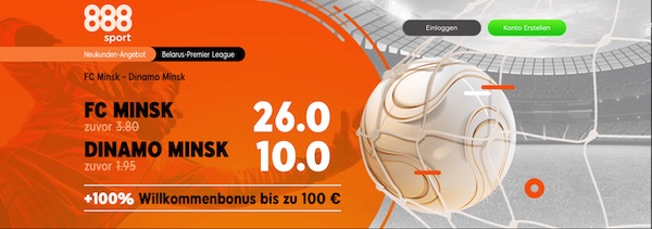 888sport Minsk Derby verbesserte Quoten wetten