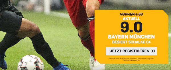 Betfair hebt Bayern Quote im DFB-Pokal gegen Schalke