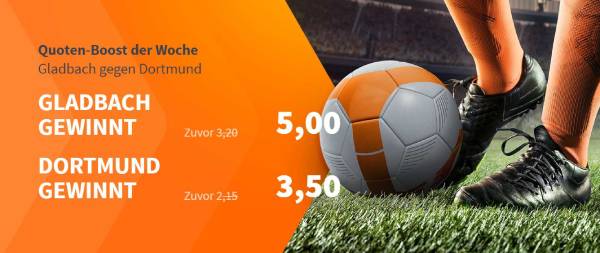 Betsson Wette Quotenboost Borussia Gladbach Dortmund