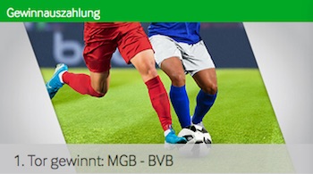 Betway zahlt bei Gladbach gegen BVB nach erstem Tor aus