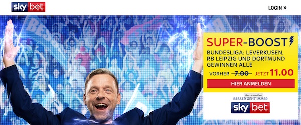 Skybet Quotenboost Leverkusen Leipzig BVB