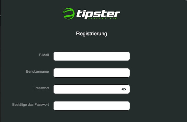 Tipster Registrierung