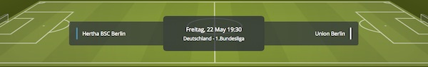 Sunmaker Quoten zum Berliner Derby zwischen Hertha und Union