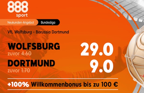 888sport: Quoten Hammer zu Wolfsburg-Dortmund