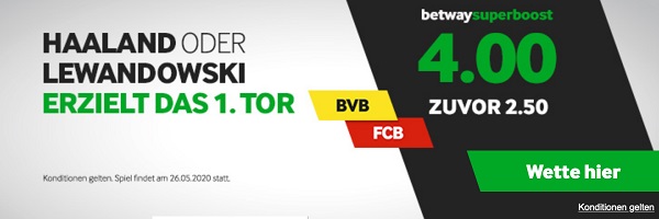 Haaland Lewandowski erstes Tor im Spiel Betway