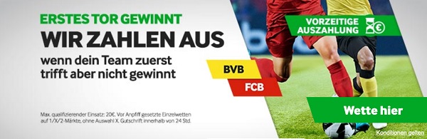 Betway Angebot Wette Bundesliga Schlager BVB FC Bayern