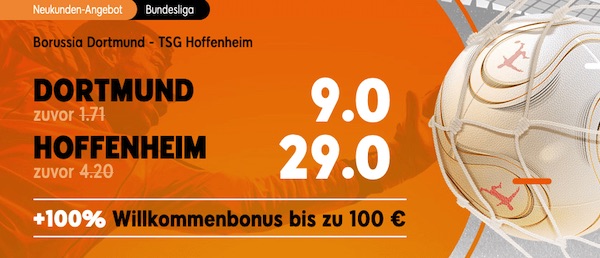 Mega Quoten Dortmund-Hoffenheim bei 888sport