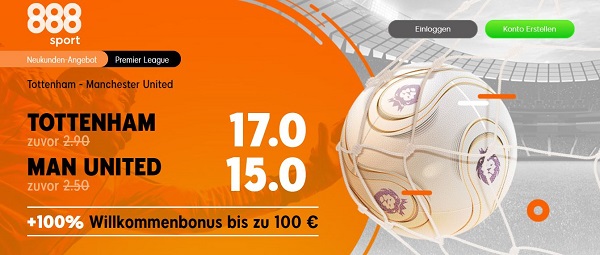 tottenham united premier league quotenboost 888sport