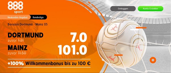 Quotenboost 888sport Traumquoten Dortmund Mainz