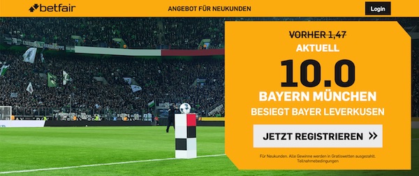 Betfair B04 FCB erhöhte Quote wetten