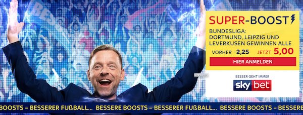 Sky Bet Superboost auf Siege von Dortmund, Leipzig und Leverkusen