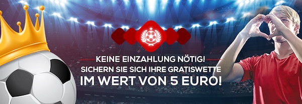 5 Euro Gratiswette von Tipbet für eine Registrierung nach dem 16. Juni 2020