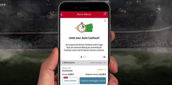 Auto Cashout Funktion bei Tipico