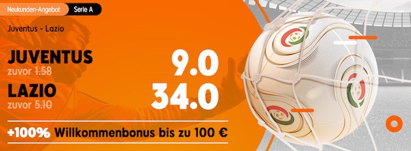 888sport verbessert Quoten zum Serie A Schlager Juventus gegen Lazio