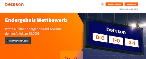 Betsson Endergebnis Wetten