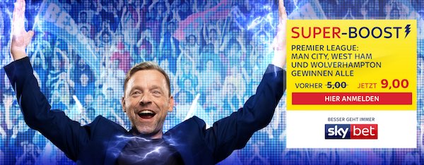 Sky Bet Super-Boost auf Siege von Manchester City, Wolverhampton und West Ham am 34. Spieltag der Premier League