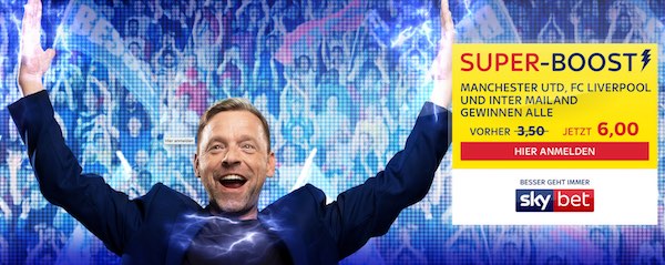 Sky Bet Super-Boost auf Siege von Liverpool, Manchester United und Inter Mailand
