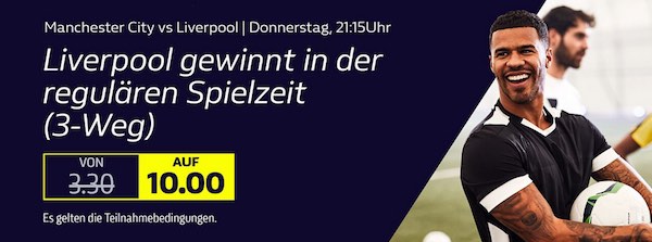 William Hill boostet Liverpool Quote im Premier League Schlager gegen ManCity