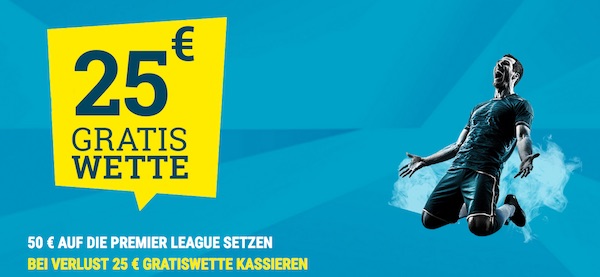 Sportwetten.de erstattet 25 Euro bei verlorener Premier League Wette am 34. Spieltag zurück