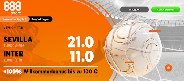 888sport verbessert Sevilla und Inter Quote im EL Finale 2020
