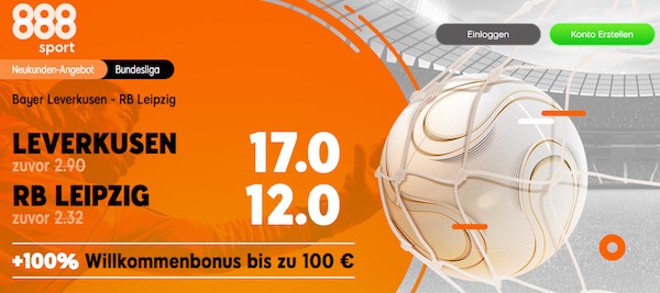 888sport Quotenboost zum Bundesliga-Duell Leverkusen gegen Leipzig