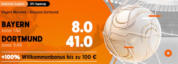 888sport Quotenboost auf den Supercup 2020 zw. Bayern und Dortmund