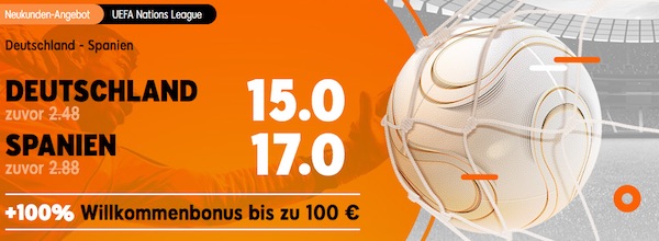 888sport Quotenboost auf Nations League Duell Deutschland gegen Spanien