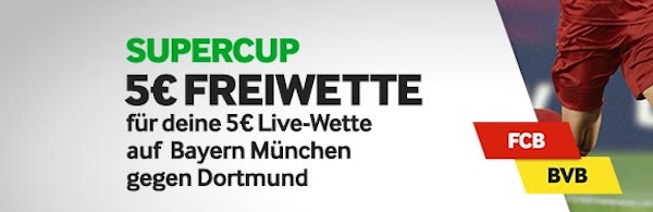 Betway Freebet für einen Livewette auf den DFL Superpokal 2020