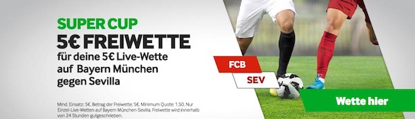 Betway Gratiswette für eine Supercup 2020 Live-Wette