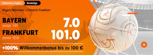 888sport Quoten Boost auf die Bundesliga-Partie Bayern gegen Frankfurt