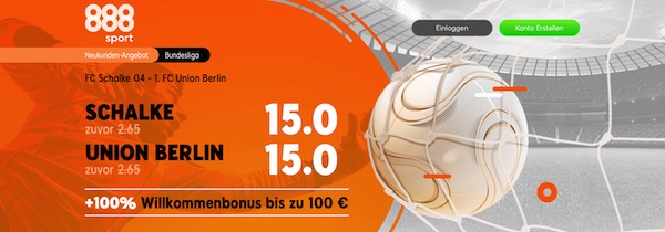 888sport Schalke 04 Union Berlin verbesserte Quoten wetten
