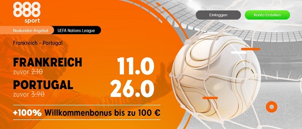 Quotenboost zum Duell Frankreich gegen Portugal Nations League