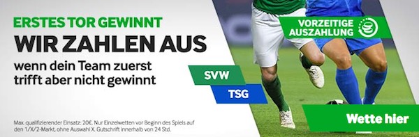 Betway 1. Tor gewinnt zu Werder Bremen - TSG Hoffenheim