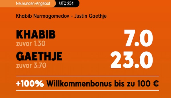 888 Boost auf Khabib gegen Gaethje